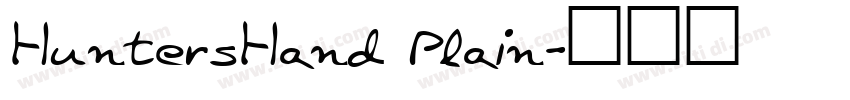 HuntersHand Plain字体转换